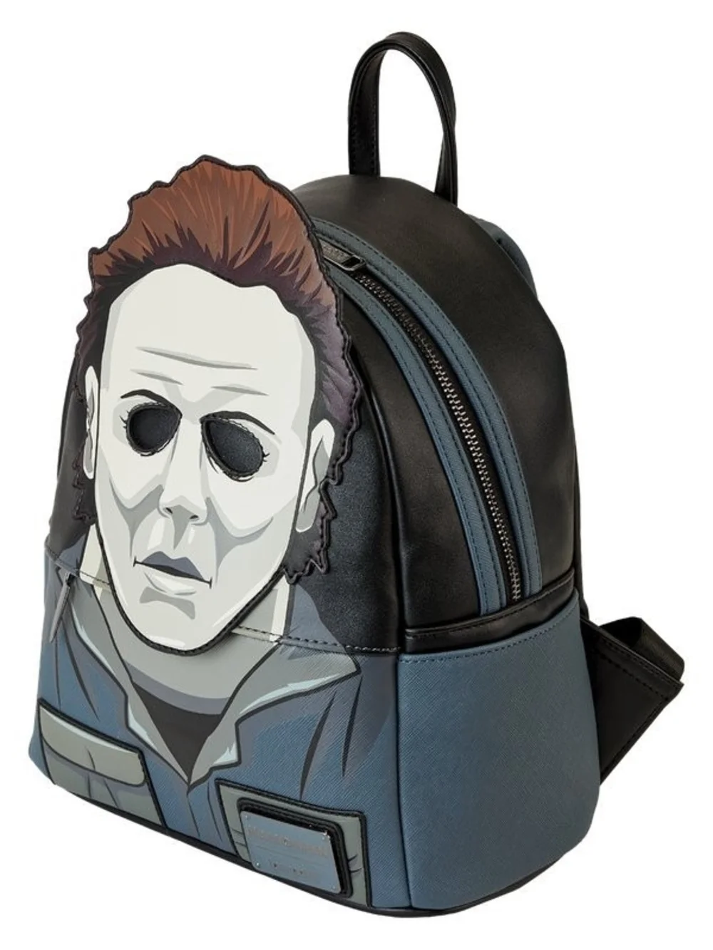 Michael Myers Graphic Leather Loungefly Backpack - Brown & Black